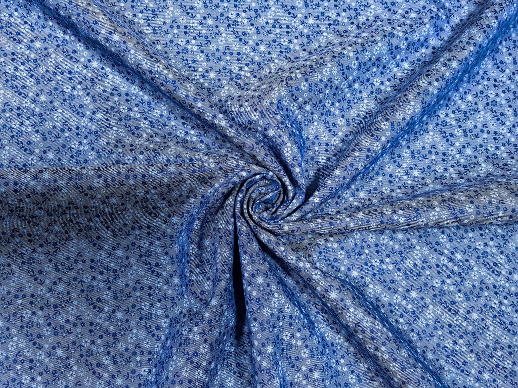 Textillux.sk - produkt Tenká rifľovina s hustým kvietkom 150 cm