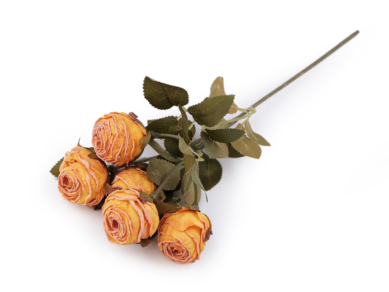 Textillux.sk - produkt Umelá kytica ruže - 3 lososová