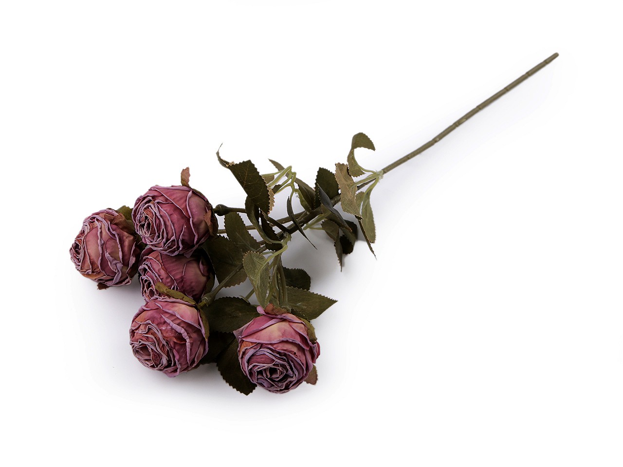 Textillux.sk - produkt Umelá kytica ruže - 8 bordó