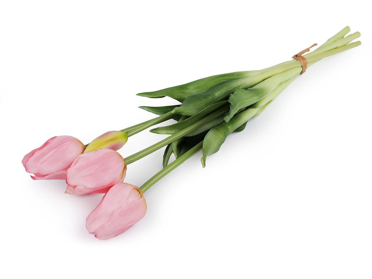 Textillux.sk - produkt Umelá kytica tulipán - 3 ružová sv.