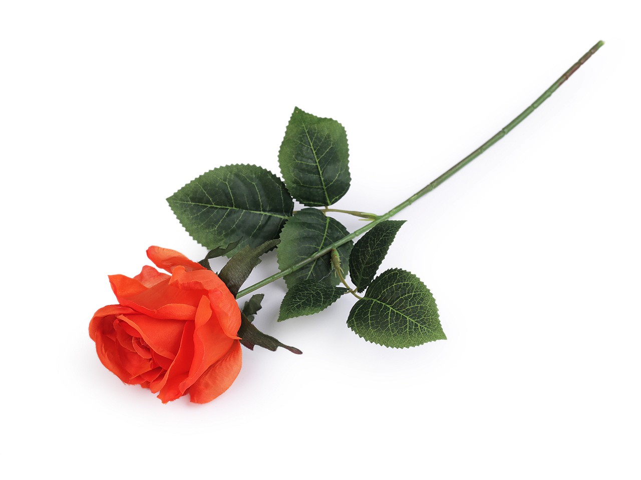 Textillux.sk - produkt Umelá ruža - 3 oranžová tmavá