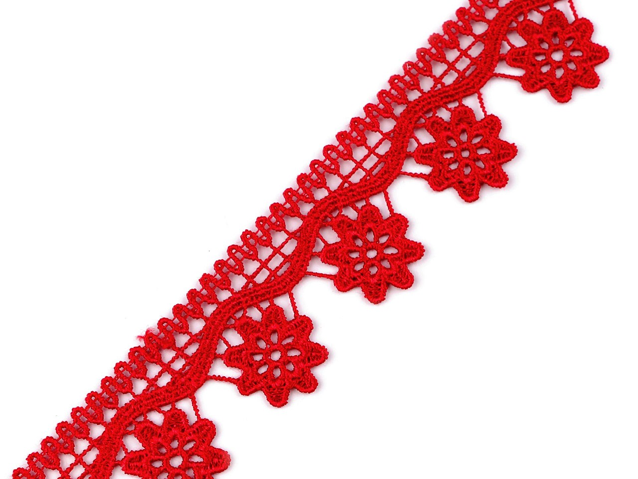 Textillux.sk - produkt Vzdušná čipka šírka 30 mm - 2 červená
