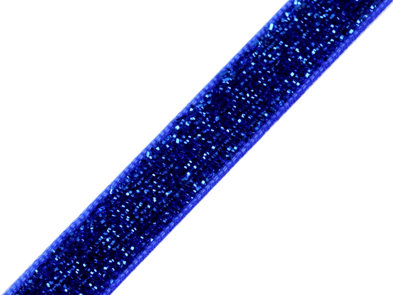 Textillux.sk - produkt Zamatová lurexová stuha šírka 10 mm - 6 modrá