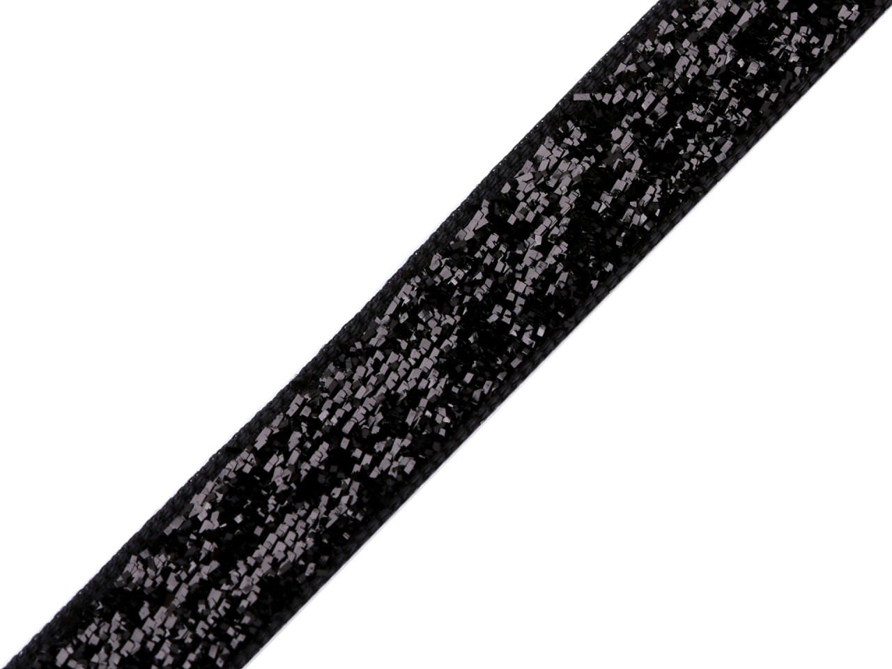 Textillux.sk - produkt Zamatová lurexová stuha šírka 10 mm - 7 čierna
