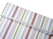 Textillux.sk - produkt 100% bavlnená látka pásik ružovo-zelený šírka 145 cm