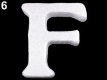 Textillux.sk - produkt 3D písmená abecedy polystyrén - 6 aamp;quot;Faamp;quot; biela