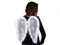 Textillux.sk - produkt Anjelské krídla s perím a glitrovými hviezdami