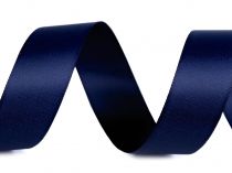 Textillux.sk - produkt Atlasová hodvábna stuha obojlíca šírka 24 mm matná - 416 modrá tmavá