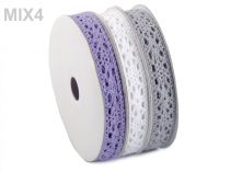 Textillux.sk - produkt Bavlnená čipka  mix šírka 13 mm  - mix č. 4
