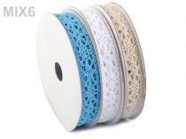 Textillux.sk - produkt Bavlnená čipka  mix šírka 13 mm  - mix č. 6
