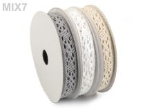 Textillux.sk - produkt Bavlnená čipka  mix šírka 13 mm  - mix č. 7

