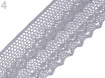 Textillux.sk - produkt Bavlnená čipka paličkovaná šírka 105 mm - 4 šedá