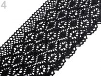 Textillux.sk - produkt Bavlnená čipka paličkovaná šírka 120 mm - 4 čierna