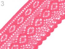 Textillux.sk - produkt Bavlnená čipka paličkovaná šírka 125 mm - 3 ružová korálová