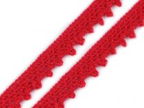 Textillux.sk - produkt Bavlnená čipka šírka 10 mm paličkovaná - 10 červená