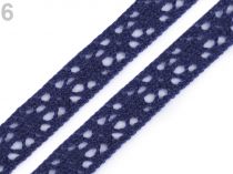 Textillux.sk - produkt Bavlnená čipka šírka 11 mm paličkovaná - 6 modrá berlínska
