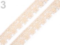 Textillux.sk - produkt Bavlnená čipka šírka 15 mm paličkovaná - 3 béžová svetlá