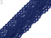 Textillux.sk - produkt Bavlnená čipka šírka 40 mm paličkovaná - 3 modrá berlínska