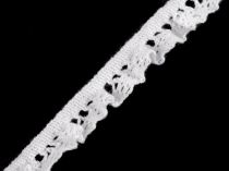 Textillux.sk - produkt Bavlnená čipka / volánik šírka 10 mm paličkovaná elastická - 4 Off White