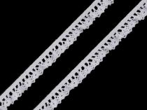 Textillux.sk - produkt Bavlnená čipka / volánik šírka 10 mm paličkovaná elastická