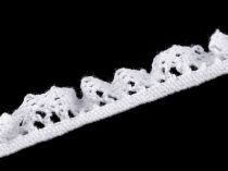Textillux.sk - produkt Bavlnená čipka / volánik šírka 10 mm paličkovaná elastická