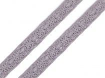 Textillux.sk - produkt Bavlnená čipka / vsadka šírka 12 mm - 4 šedá svetlá