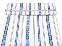 Textillux.sk - produkt Bavlnená krojová látka na chalupu šírka 140 cm - 4-1626 modrý vzor, biela 