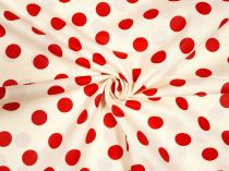 Textillux.sk - produkt Bavlnená látka bodka 25 mm šírka 145 cm - 5- červená bodka, maslová