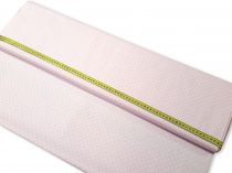 Textillux.sk - produkt Bavlnená látka bodka 4 mm šírka 160 cm - 2- 93 biela bodka, svetlo-ružová