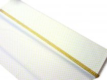 Textillux.sk - produkt Bavlnená látka bodka 4 mm šírka 160 cm - 4 - zelená bodka, biela