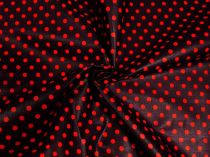 Textillux.sk - produkt Bavlnená látka bodka 5 mm 140 cm - 7- červená bodka, čierna
