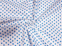 Textillux.sk - produkt Bavlnená látka bodka 5 mm 140 cm - 8 -modrá bodka, biela