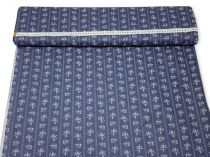 Textillux.sk - produkt Bavlnená látka bodkovaná kytička v pásoch 150 cm