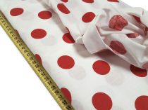 Textillux.sk - produkt Bavlnená látka červené bodky 28 mm šírka 140 cm