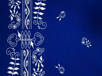 Textillux.sk - produkt Bavlnená látka cibulák 140 cm  - 4-1626 cibulák biely, kráľovská modrá