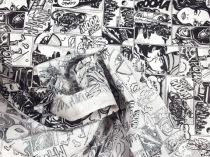 Textillux.sk - produkt Bavlnená látka čierno-biely komiks 140 cm