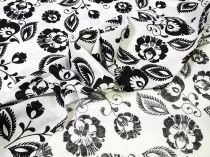 Textillux.sk - produkt Bavlnená látka čiernobiely ľudový vzor 160 cm