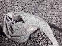 Textillux.sk - produkt Bavlnená látka čierny abstrakt kvet 160 cm