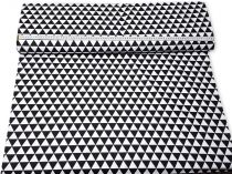 Textillux.sk - produkt Bavlnená látka čierny trojuholník 160 cm