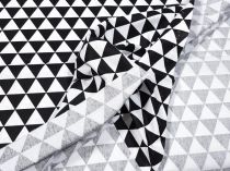 Textillux.sk - produkt Bavlnená látka čierny trojuholník 160 cm