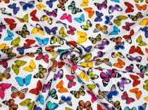 Bavlnená látka Digitálna tlač Pestré motýle šírka 150 cm