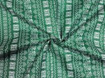 Textillux.sk - produkt Bavlnená látka drobné čičmany - nové 140 cm - 4- drobné čičmany nové, zelená