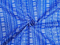 Textillux.sk - produkt Bavlnená látka drobné čičmany - nové 140 cm - 6- drobné čičmany nové, modrá