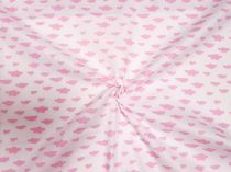Textillux.sk - produkt Bavlnená látka drobné obláčiky 140 cm - 3 ružový obláčik, biela