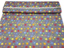 Textillux.sk - produkt Bavlnená látka farebné hviezdy 140 cm