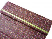 Textillux.sk - produkt Bavlnená látka farebné kvietky šírka 140 cm - 2- 1163 kvietky, bordová
