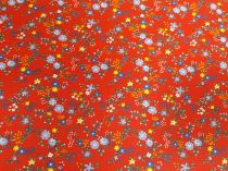 Textillux.sk - produkt Bavlnená látka farebné kvietky šírka 140 cm - 4- 1018 kvietky, červená 150 cm