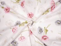 Textillux.sk - produkt Bavlnená látka farebné maky 140 cm - 1-216 farebné ružové maky, biela
