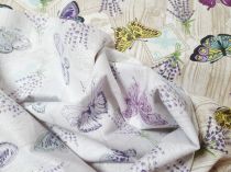 Textillux.sk - produkt Bavlnená látka farebné motýle na dreve 140 cm