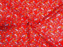 Textillux.sk - produkt Bavlnená látka folklórna - pestré mini kvety šírka 140 cm - 2-1044 pestré kvietky, červená